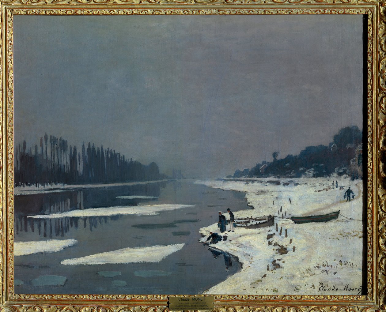 Isbiter på Seinen ved Bougival, Yvelines Maleri av Claude Monet (1840-1926) Dim 0,65 x 0,81 m Paris Louvre museum Obligatorisk omtale: Donasjon Helene og Victor Lyon av Claude Monet