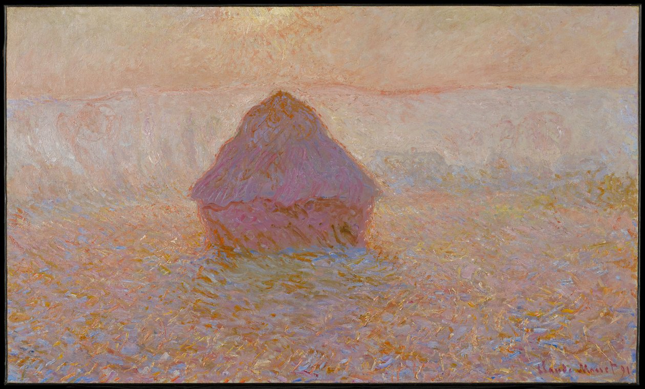 Kornstakk, sol i tåken av Claude Monet
