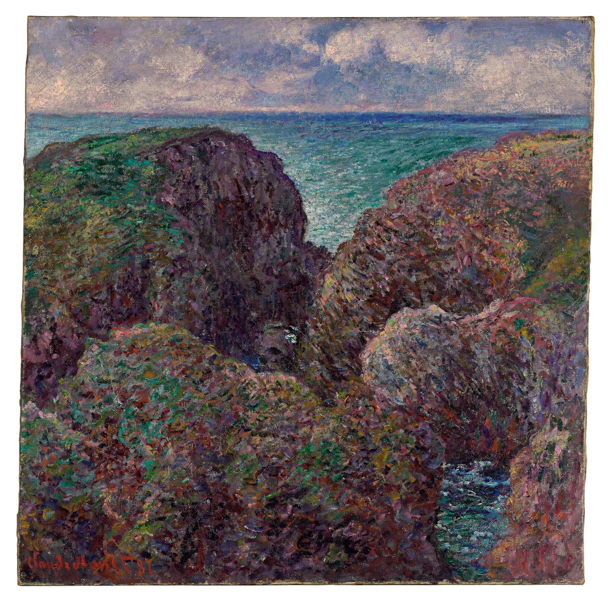Gruppe av bergarter ved Port-Goulphar, 1887 av Claude Monet