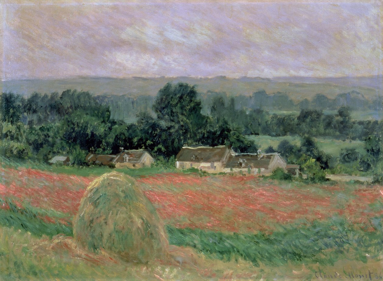 Haystack ved Giverny, 1886 av Claude Monet
