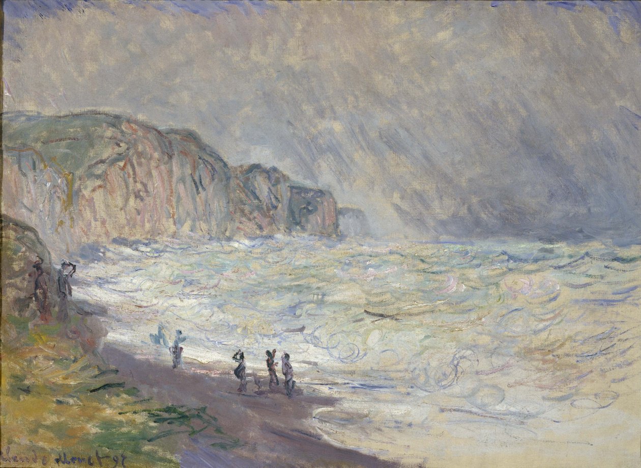 Heavy Sea ved Pourville, 1897 av Claude Monet