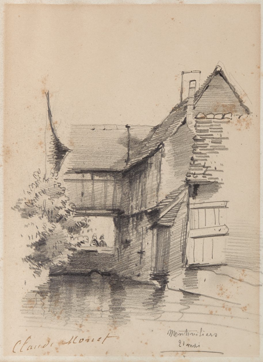 Hus på Lezarde ved Montivilliers, 1857 av Claude Monet