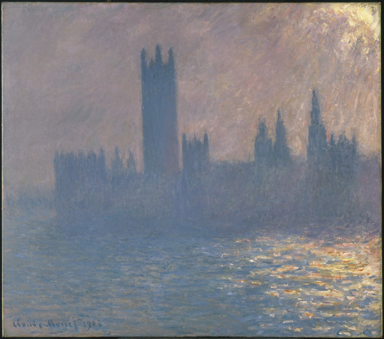 Houses of Parliament, Sunlight Effect Parliament, Sunlight Effect, 1903 av Claude Monet