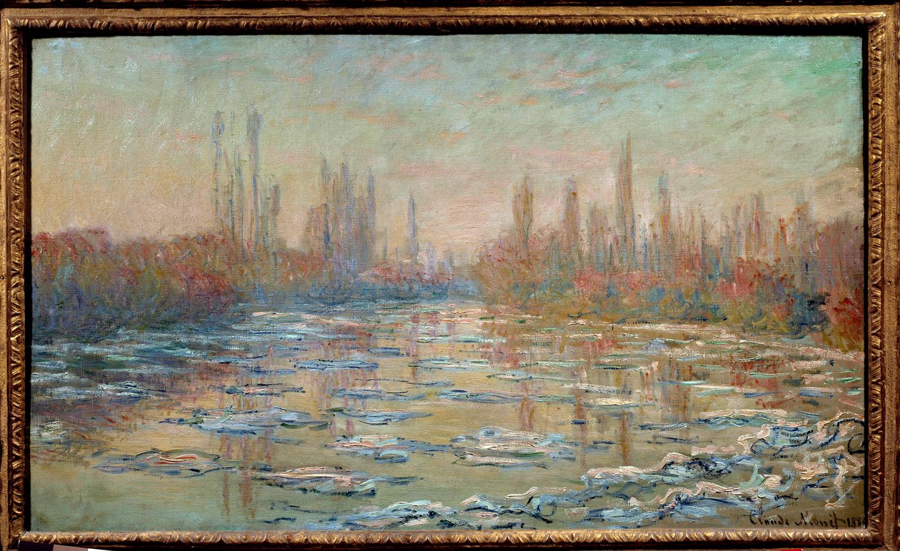 Is eller debacle på noten. Maleri av Claude Monet (1840-1926) av Claude Monet