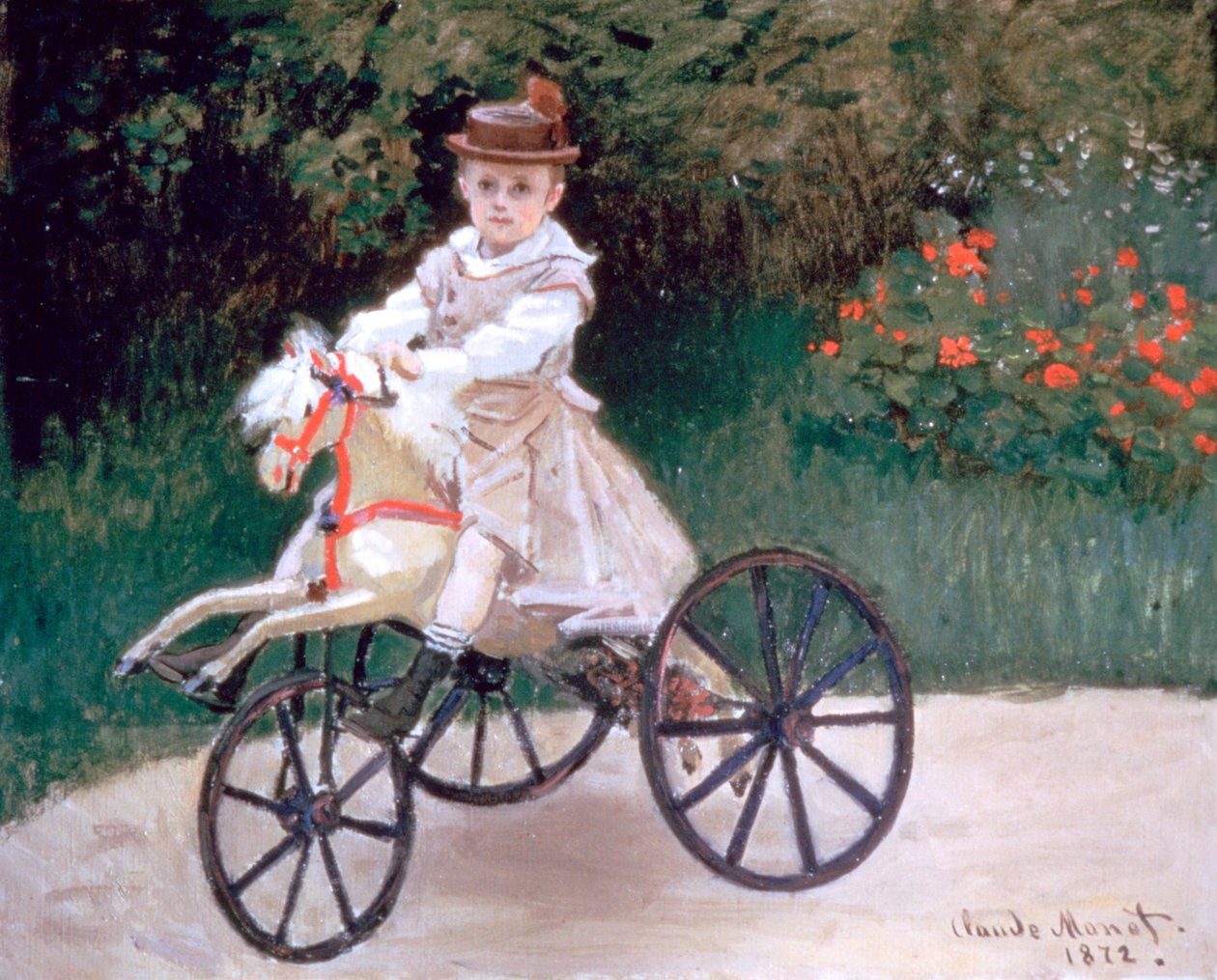 Jean Monet på en mekanisk hest, 1872 av Claude Monet