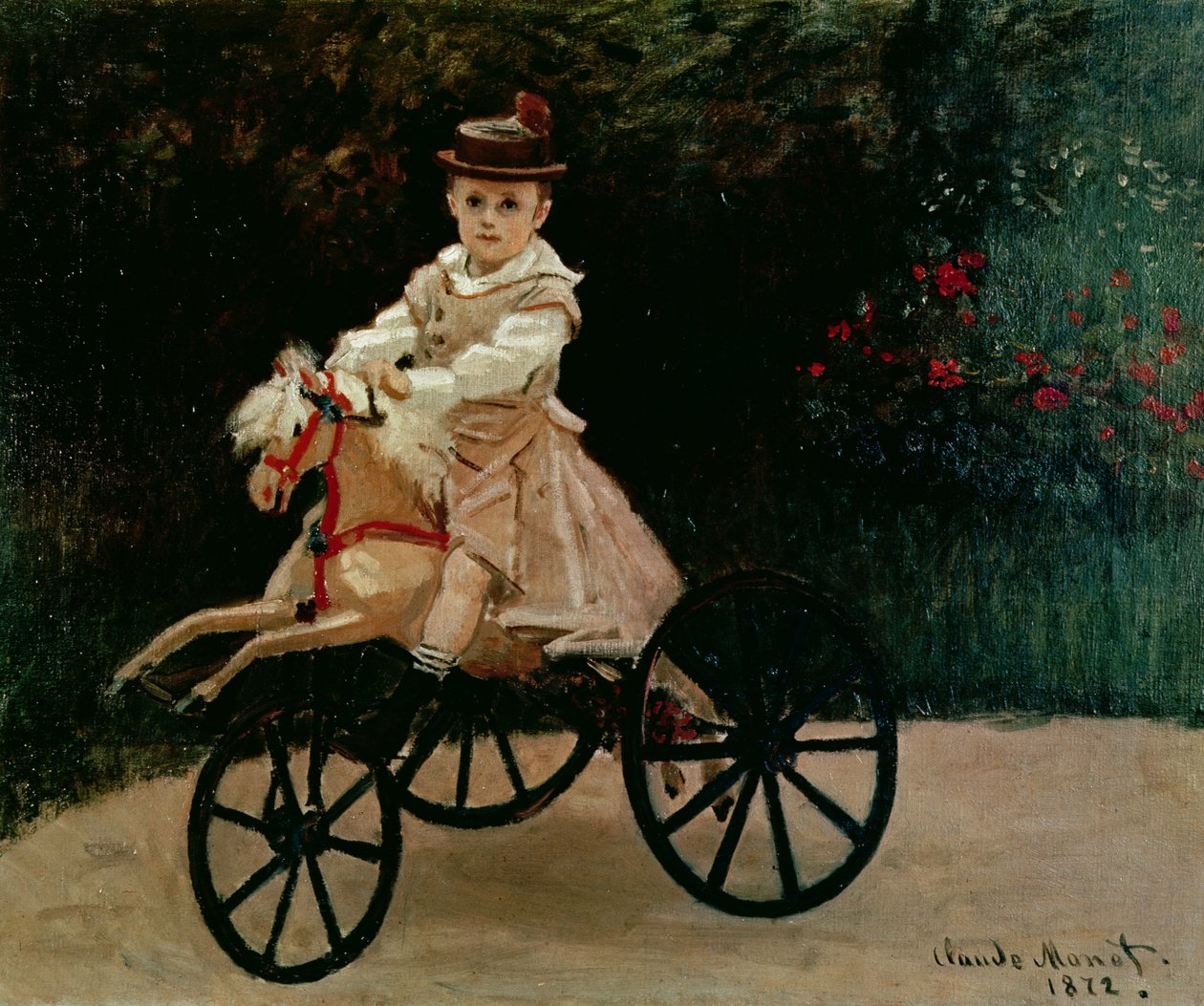 Jean Monet på hobbyhesten sin av Claude Monet