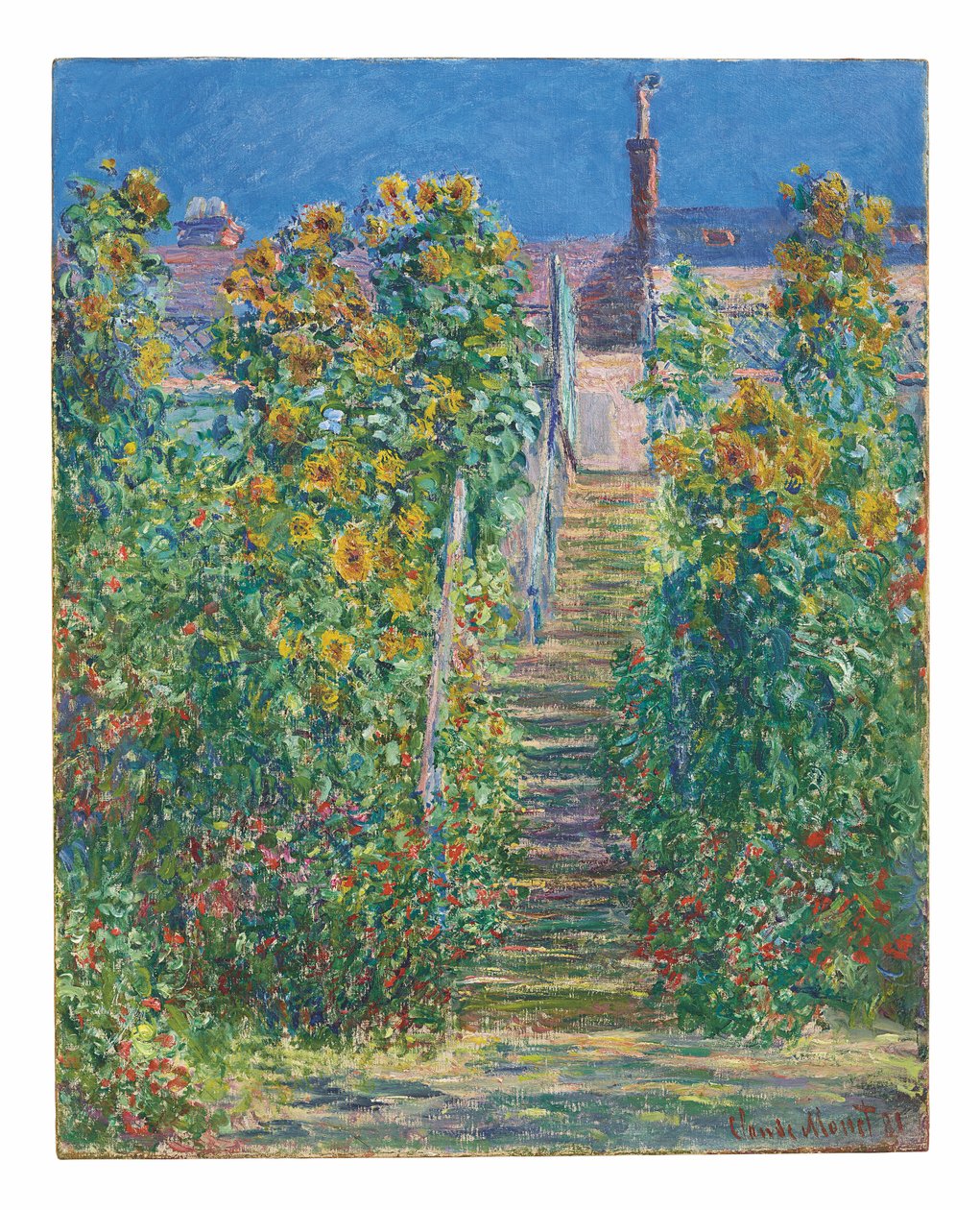 Trappen i Vétheuil av Claude Monet