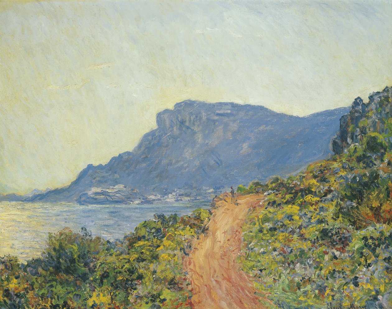 Corniche nær Monaco, 1884 av Claude Monet