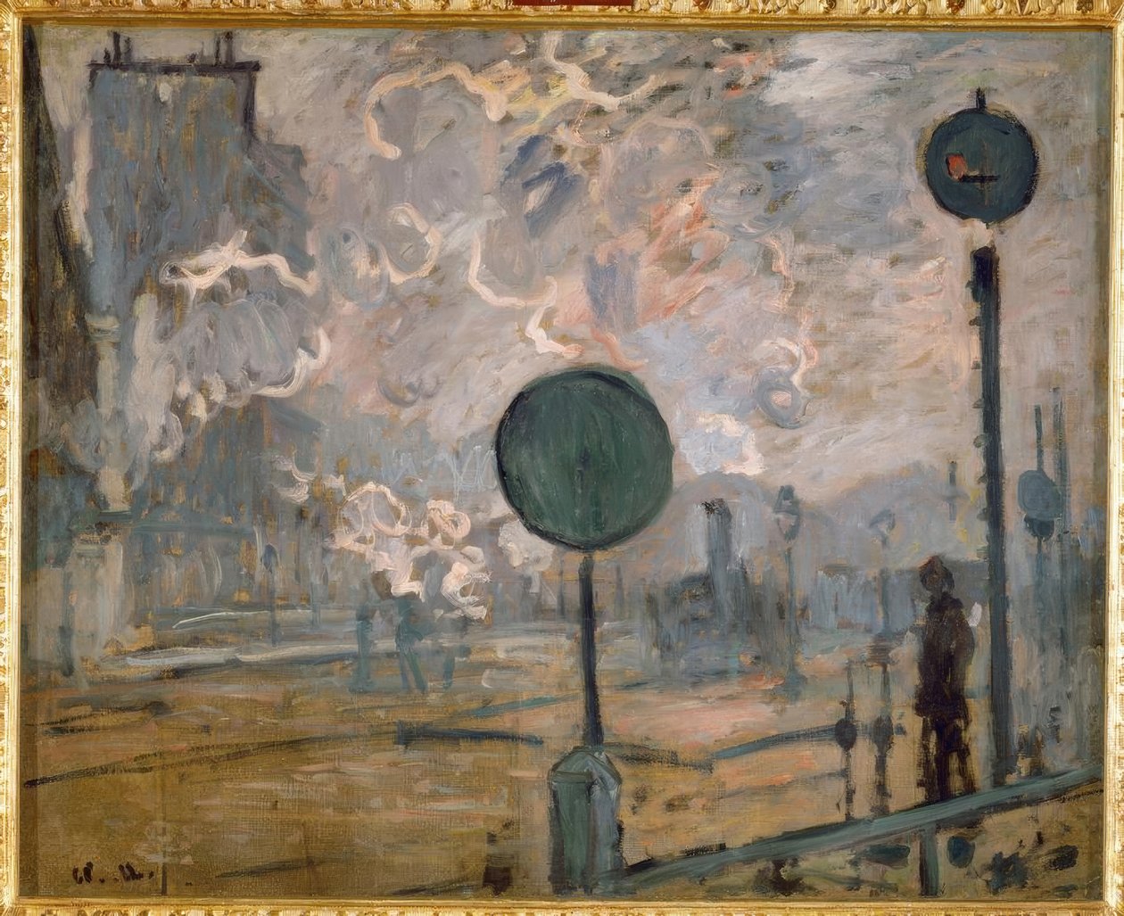 Gare Saint-Lazare utenfor (signalet) av Claude Monet