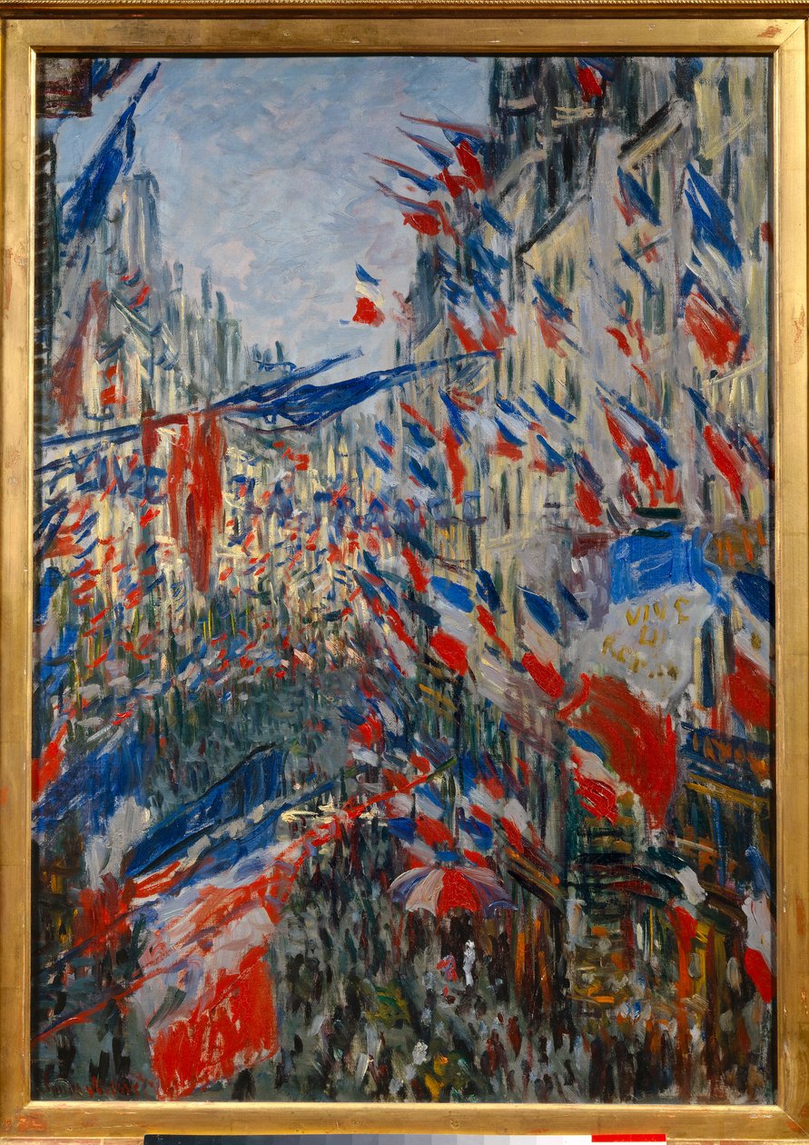 La Rue Saint-Denis (Saint Denis) i Paris, fest 30. juni 1878. Maleri av Claude Monet (1840-1926) av Claude Monet