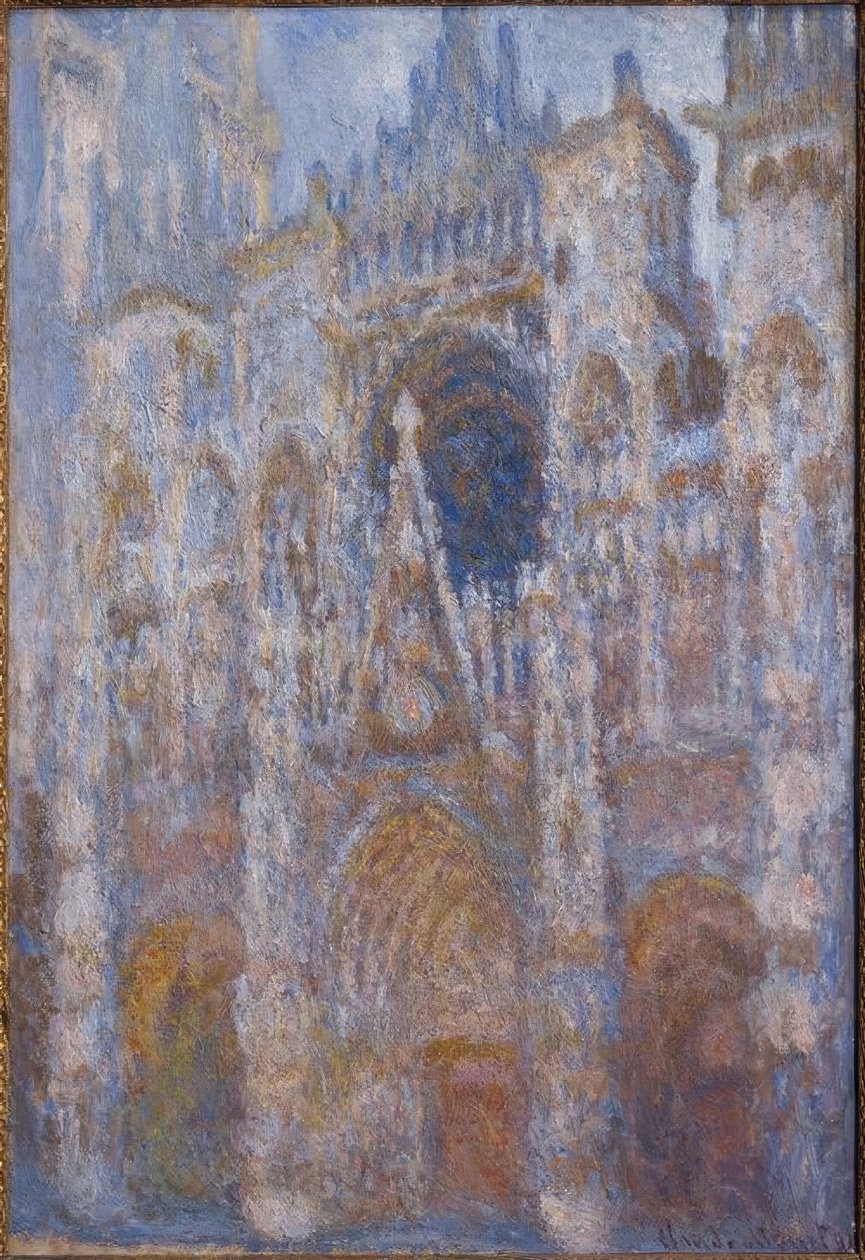 Rouen katedral. Porten, morgensol. harmoni av Claude Monet