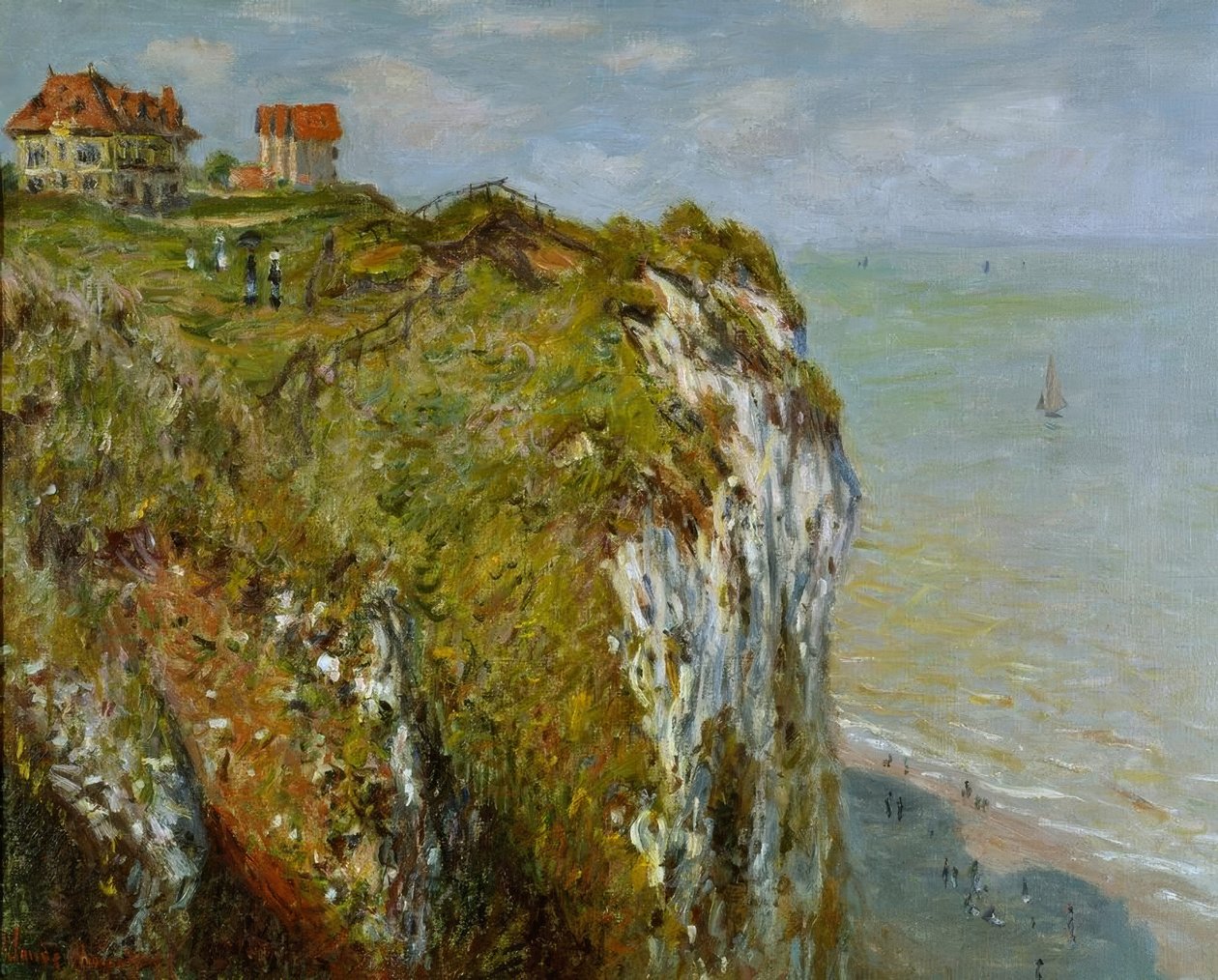 Klippen ved Dieppe av Claude Monet