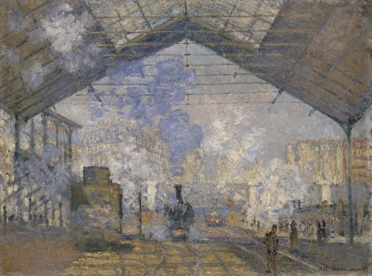 Saint-Lazare-stasjonen av Claude Monet