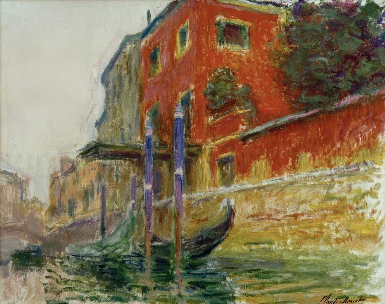Det røde huset, skisse av Claude Monet