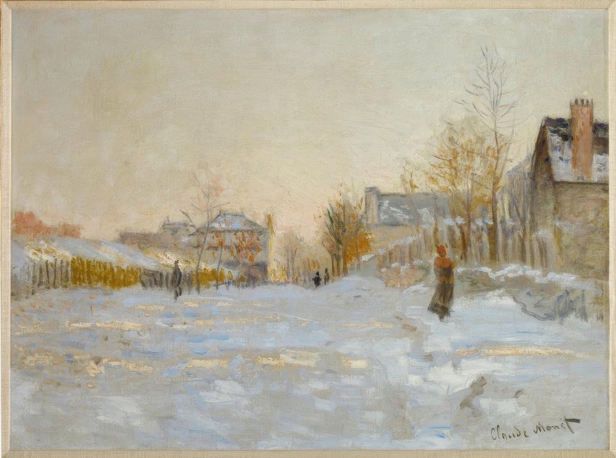 Snø i Argenteuil av Claude Monet