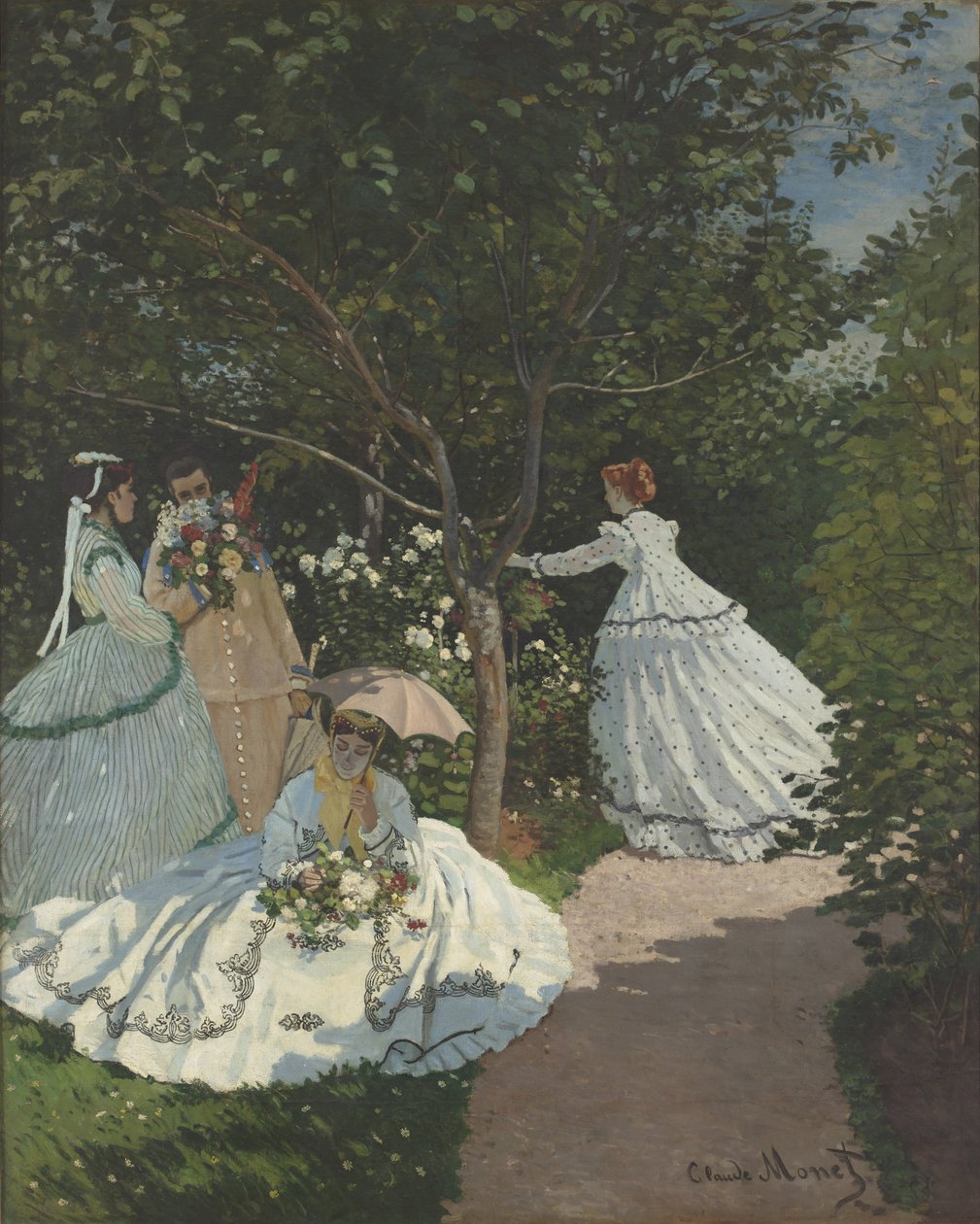 Damer i hagen av Claude Monet