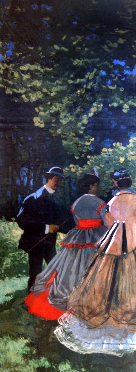 Lunsj på gresset, venstre panel, 1865 av Claude Monet