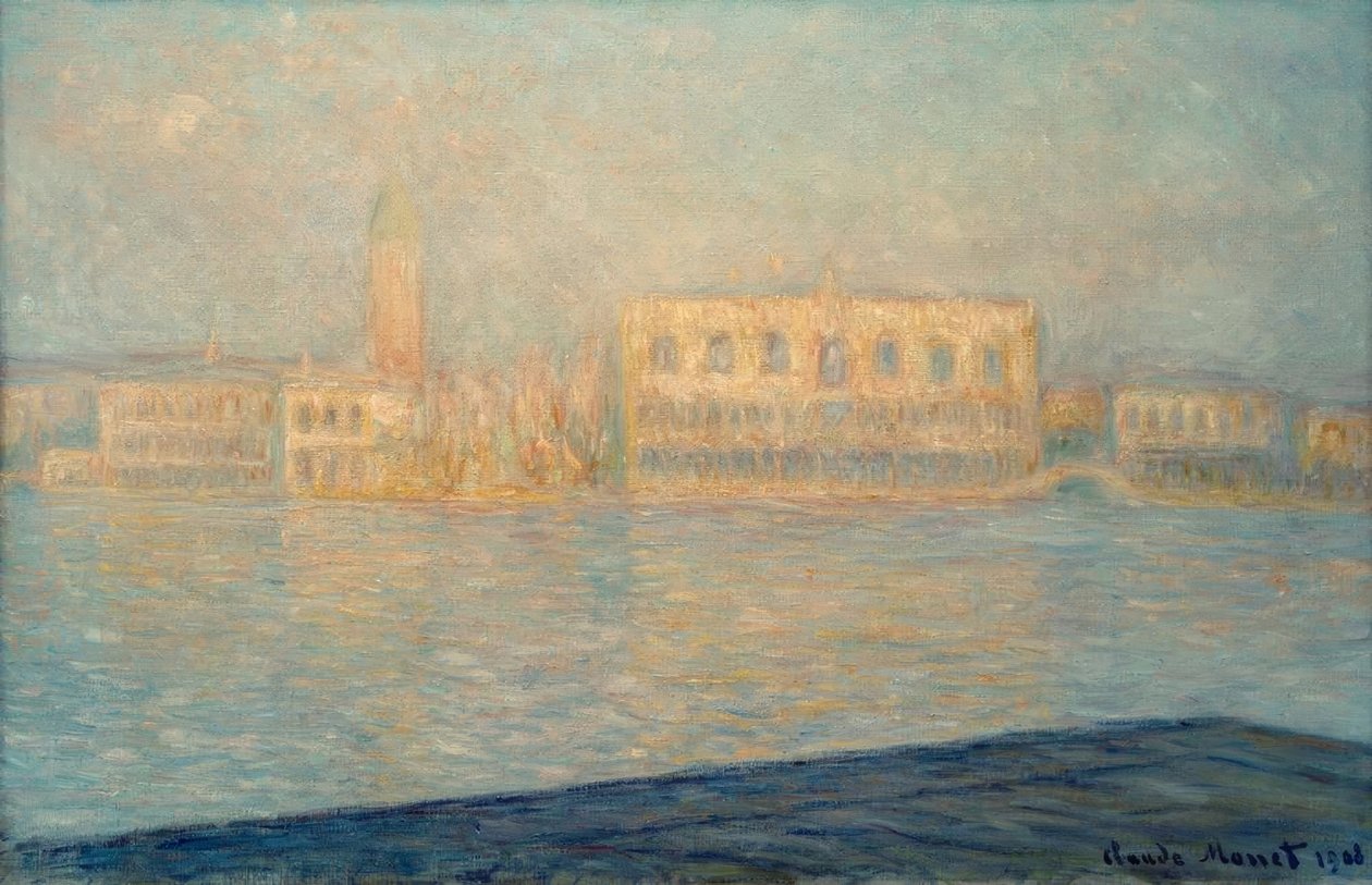 Hertugpalasset sett fra Saint-Georges Majeur av Claude Monet