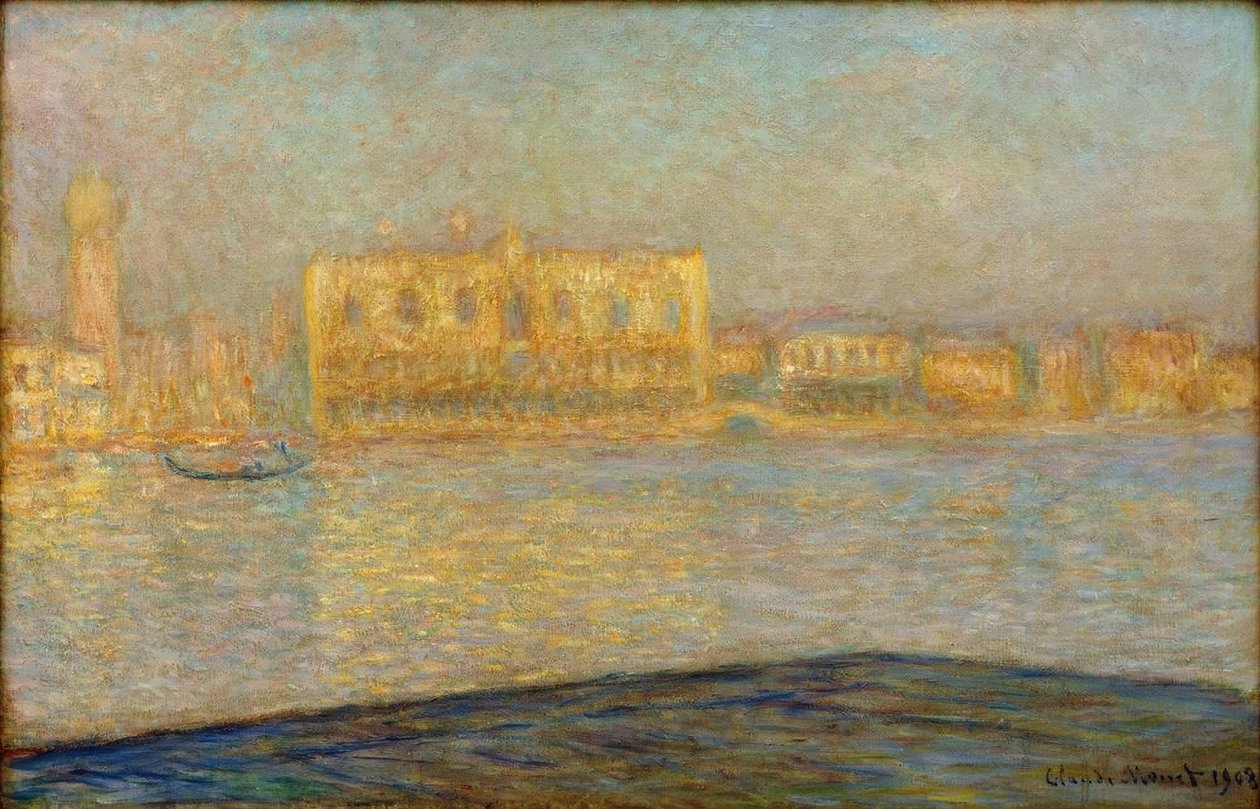 Hertugpalasset sett fra Saint George Major av Claude Monet