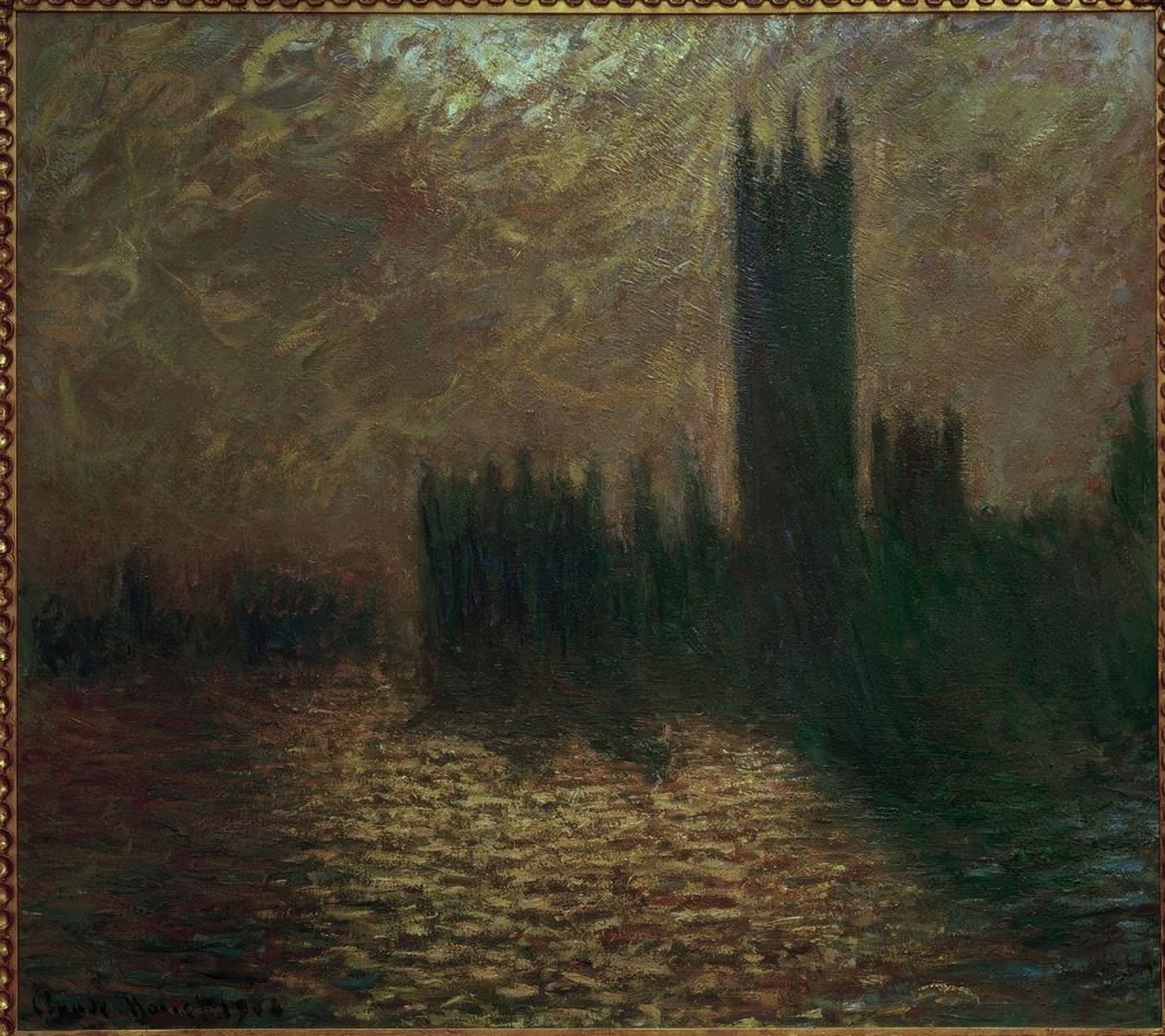Stortinget, stormfull himmel av Claude Monet