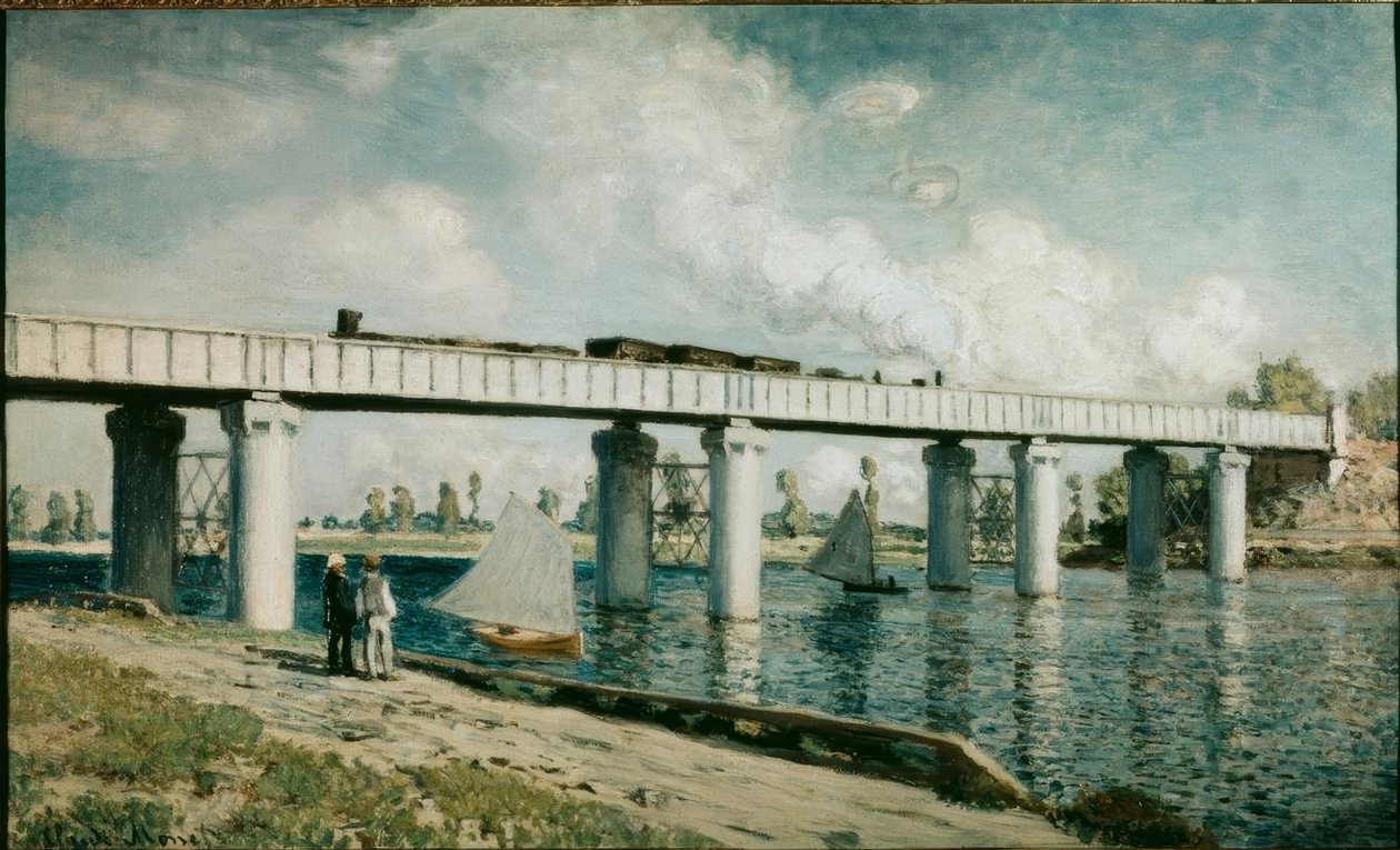 Jernbanebroen ved Argenteuil av Claude Monet