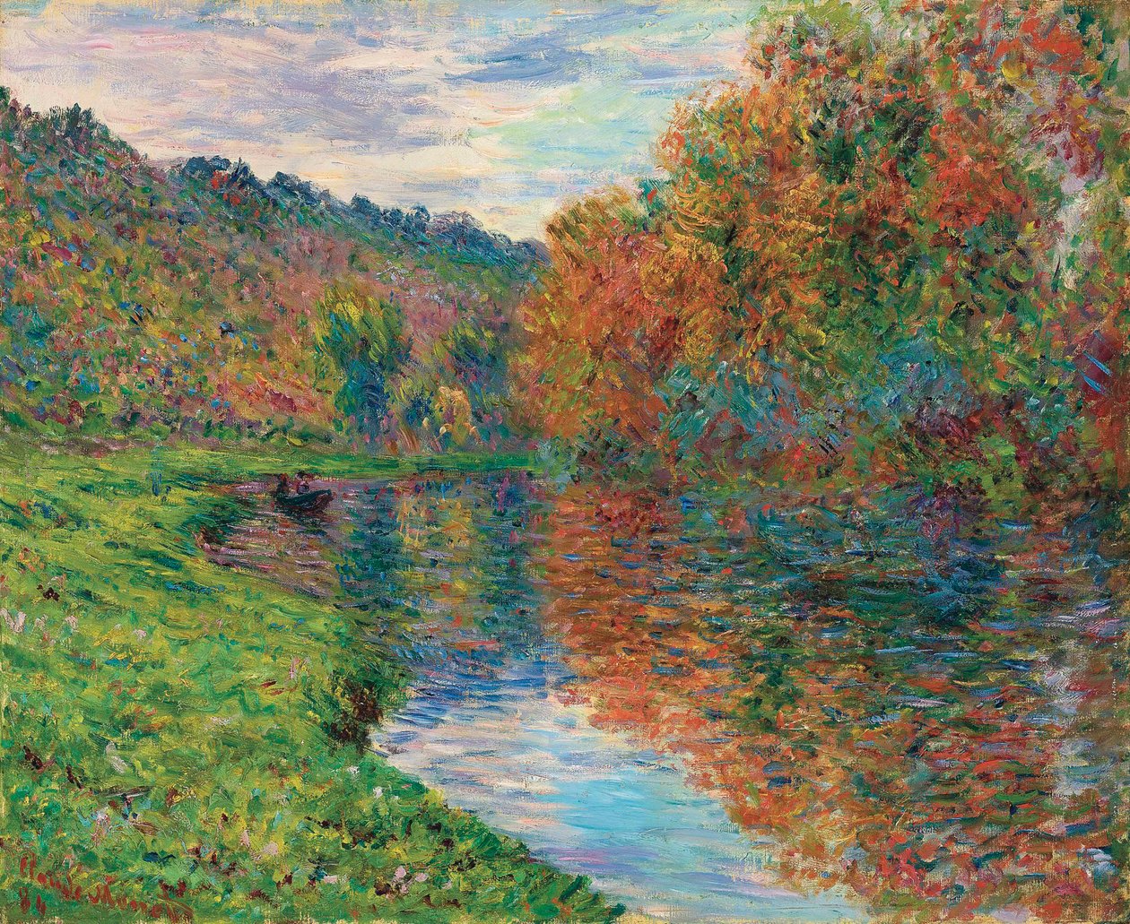 Jeufosses arm, høst, 1884. av Claude Monet