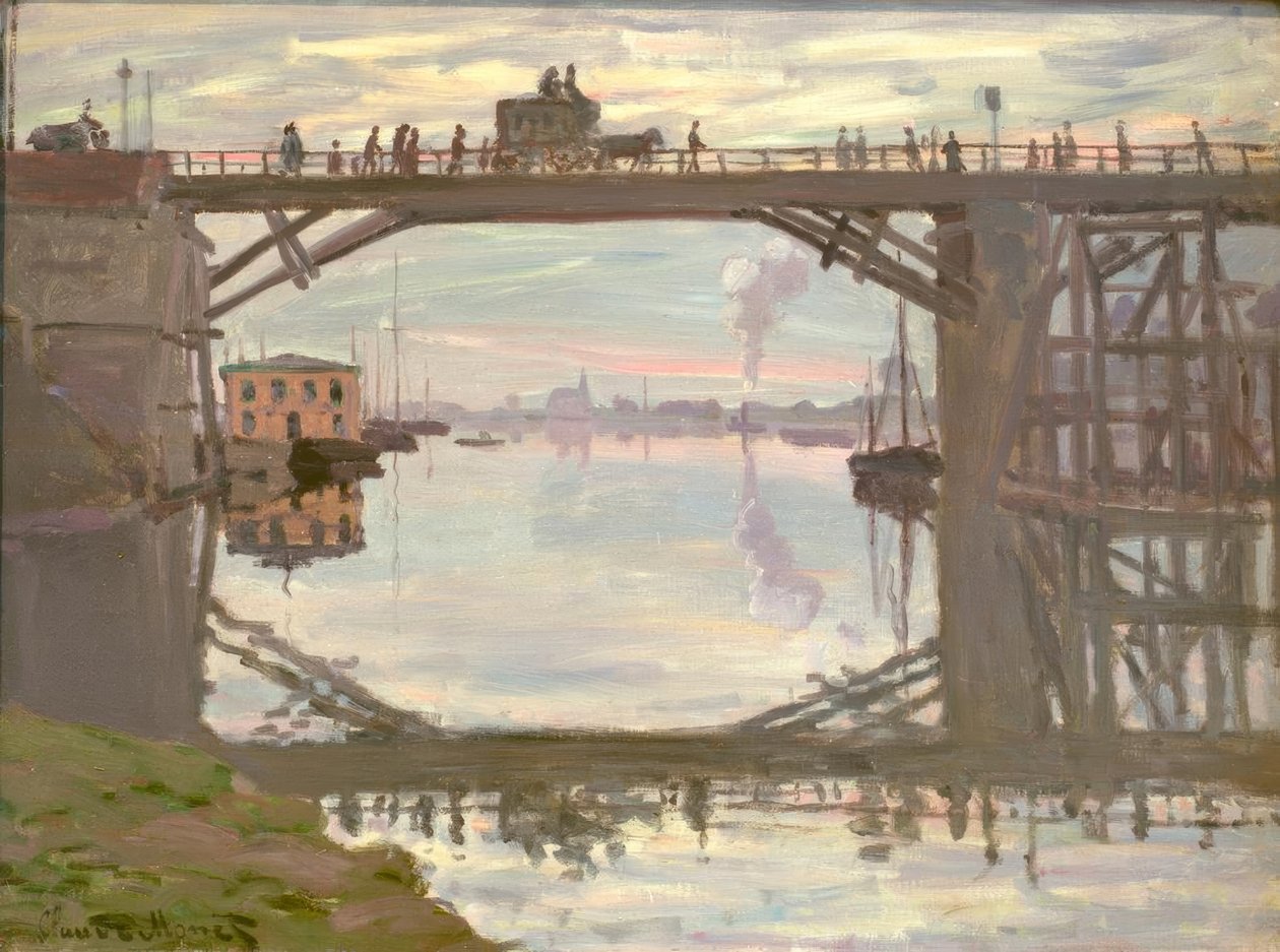 Trebroen (Die Holzbrücke) av Claude Monet