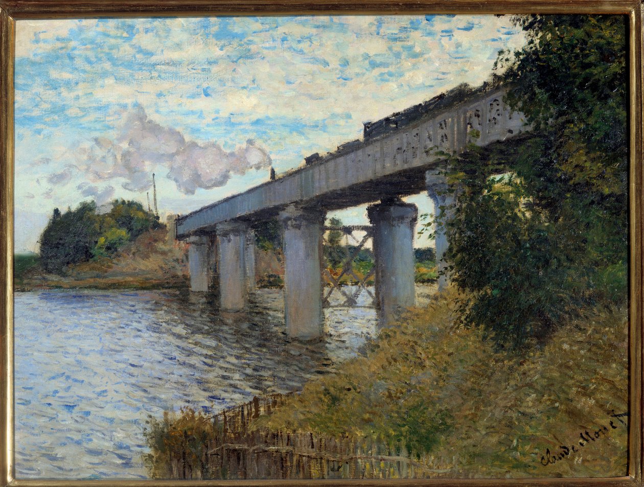 Jernbanebroen ved Argenteuil Maleri av Claude Monet (1840-1926) 1873 Søn. 0,55x0,72 m Paris, Musee d