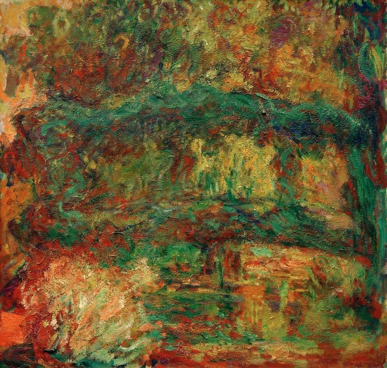 Den japanske broen (Nymphéas, den japanske broen) av Claude Monet