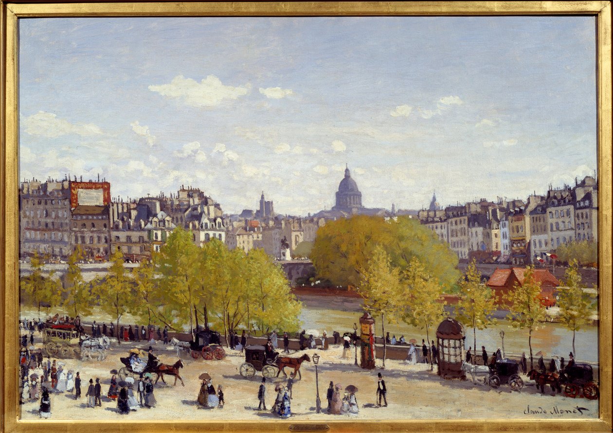 Quai du Louvre i Paris i 1867. Maleri av Claude Monet (1840-1926) av Claude Monet