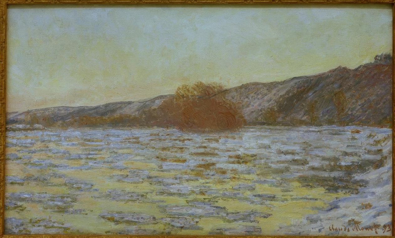 Istapper, skumringseffekt av Claude Monet