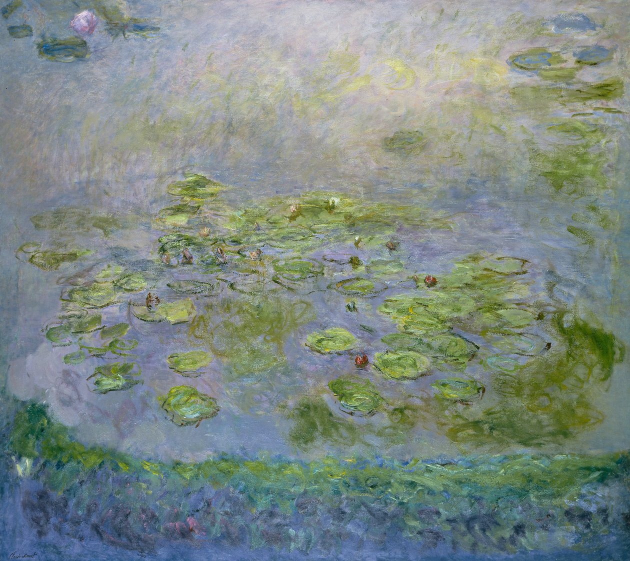 Vannliljer - Maleri av Claude Monet (1840-1926), olje på lerret av Claude Monet