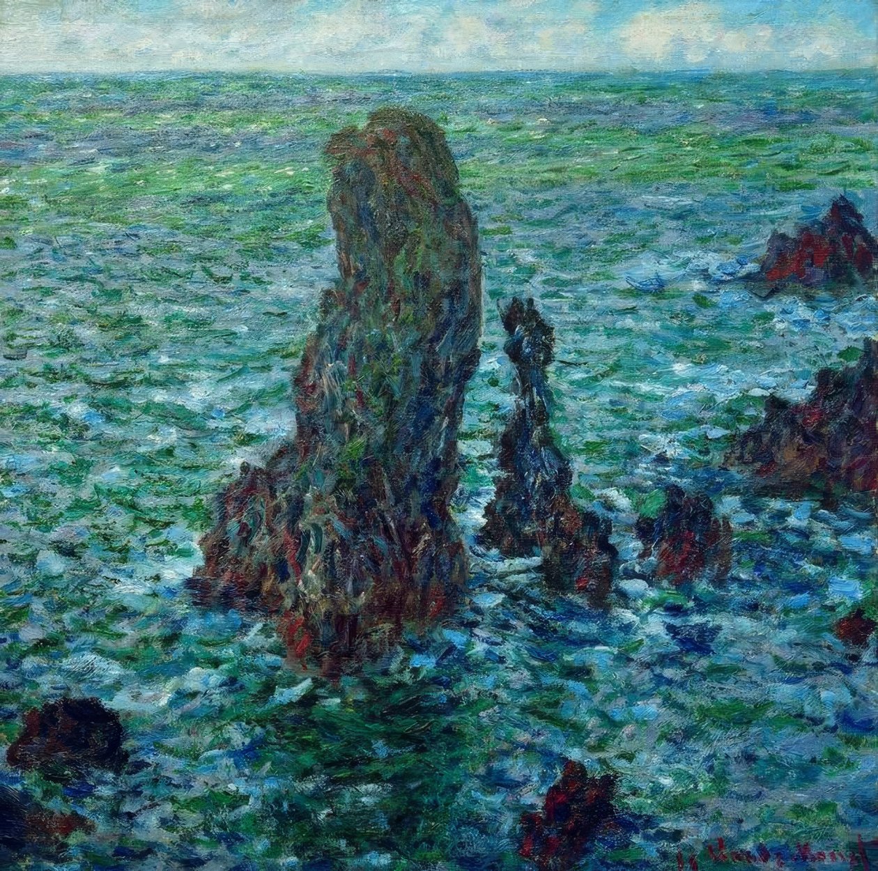 Les pyramides de Port-Coton (bergpyramidene i Port-C av Claude Monet