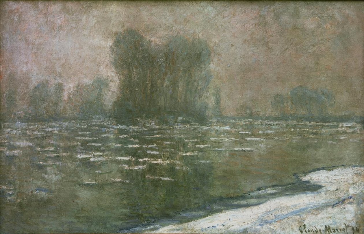 Matin brumeux, débâcle (Is i en tåkete morgen) av Claude Monet
