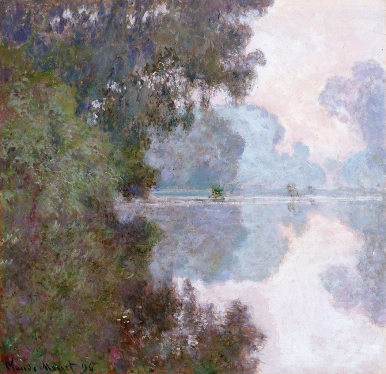 Morgen på Seinen, nær Giverny, 1896 av Claude Monet