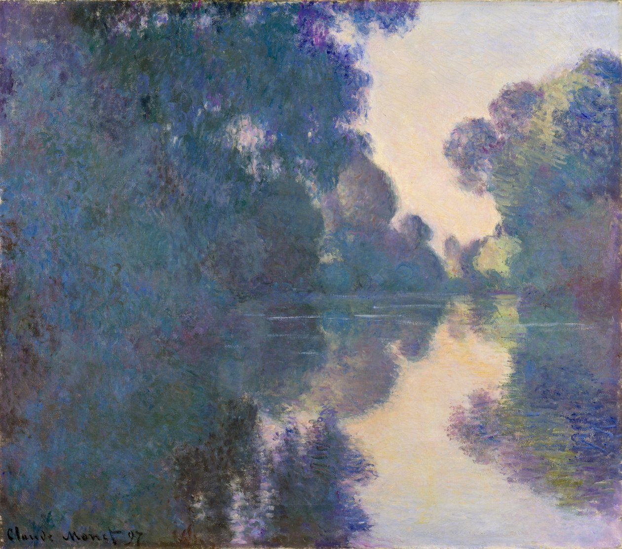 Morgen på Seinen nær Giverny, 1897 av Claude Monet