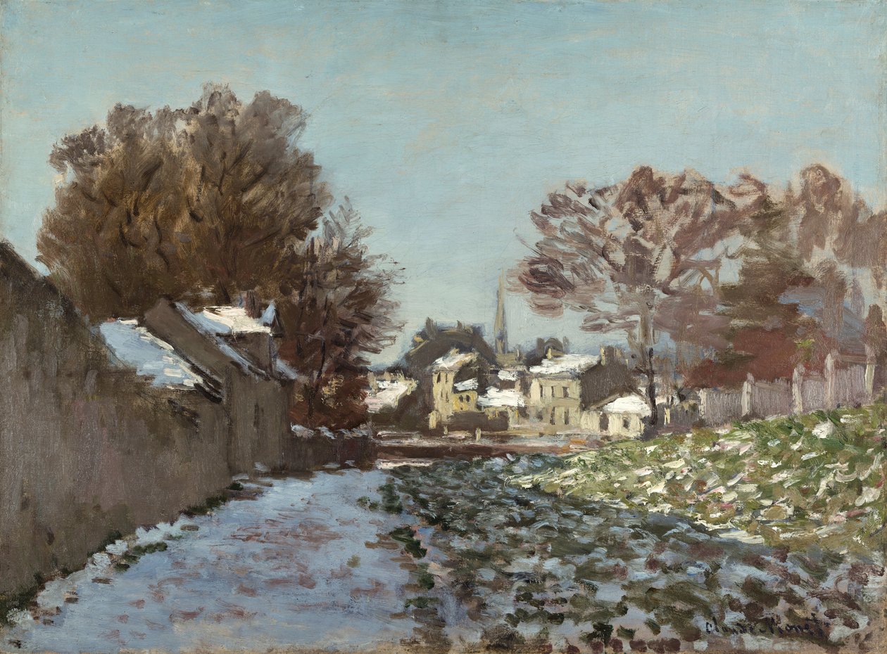 Snø i Argenteuil av Claude Monet