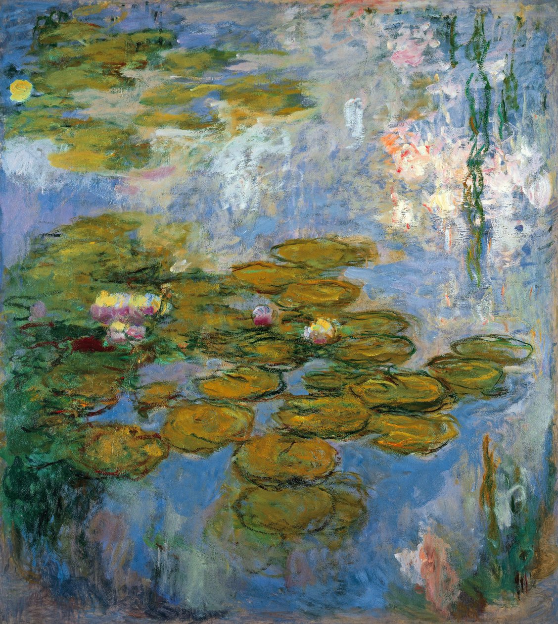 ""Nympheas"" - vannliljedam i Giverny - Maleri av Claude Monet (1840-1926), olje på lerret av Claude Monet