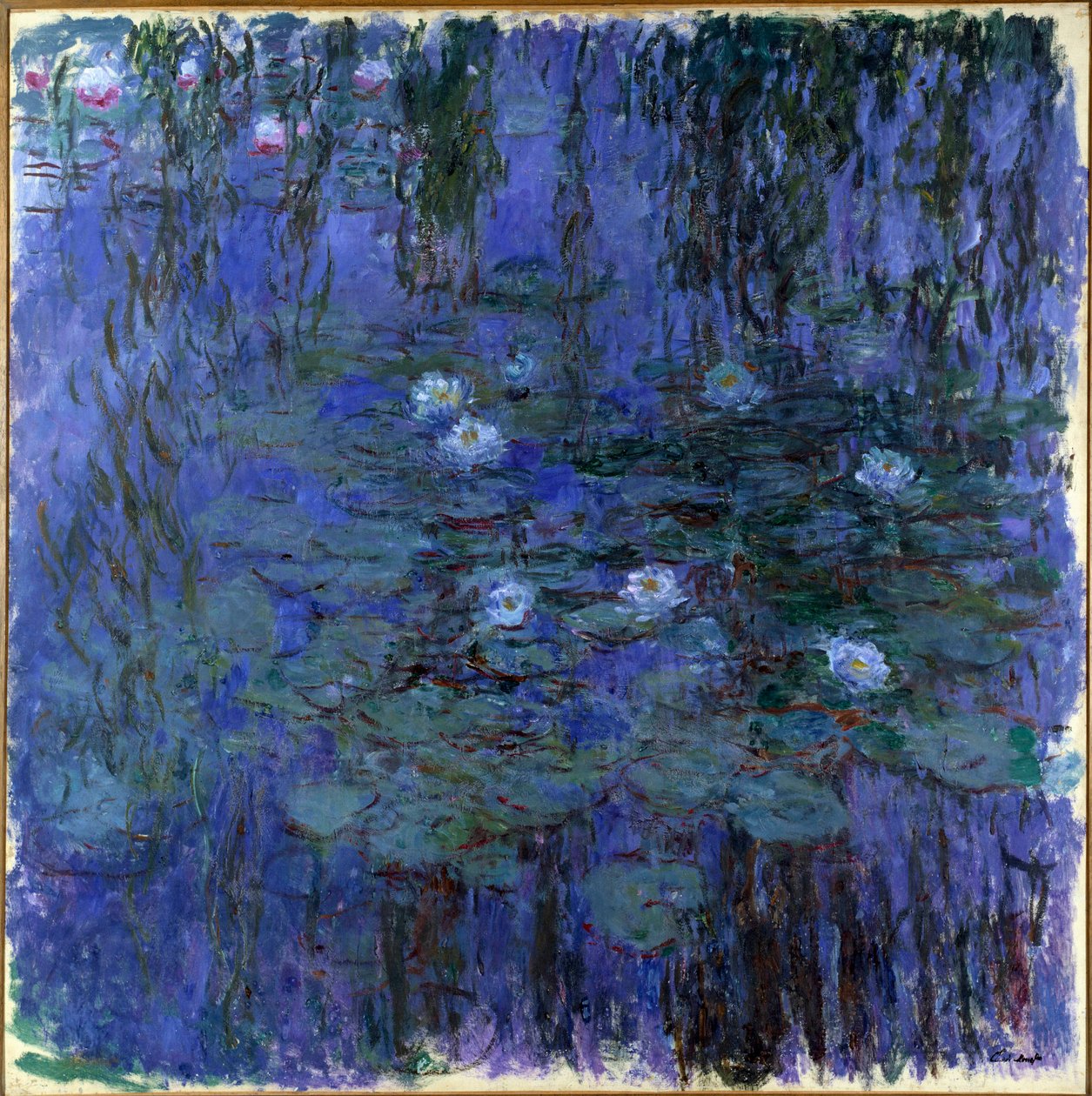 Nympheas bleu Maleri av Claude Monet (1840-1926) 1916 Søn. 2x2 m Paris, Musee d