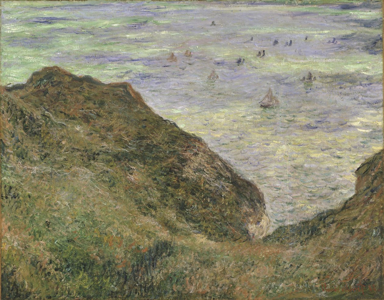 På klippen ved Pourville av Claude Monet