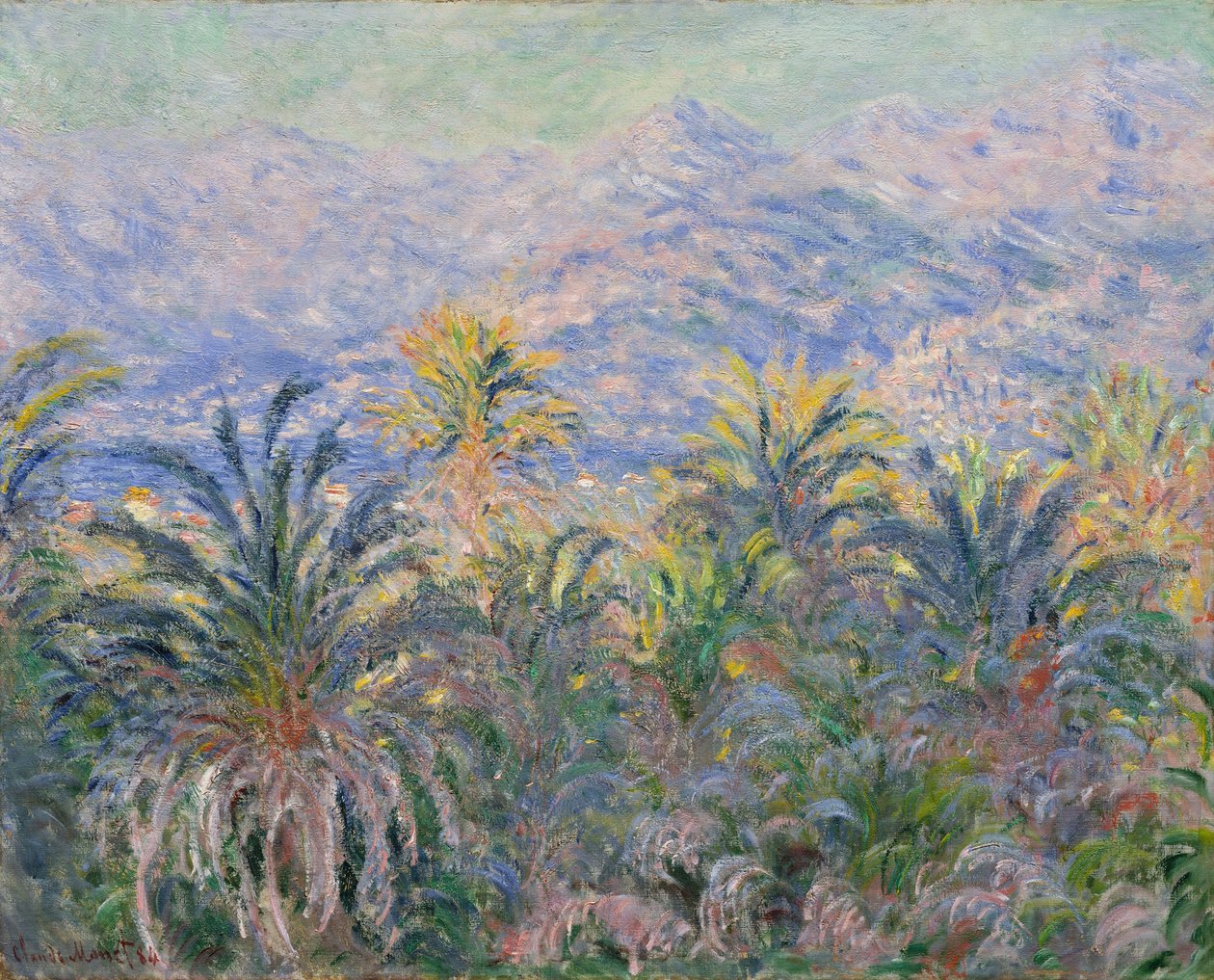 Palmetrær ved Bordighera av Claude Monet