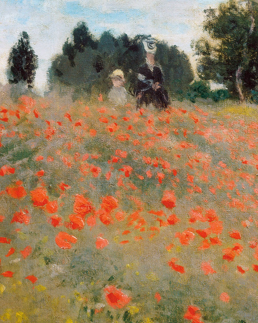 Valmuer, omgivelsene til Argenteuil (detalj). Maleri av Claude Monet (1840-1926) av Claude Monet
