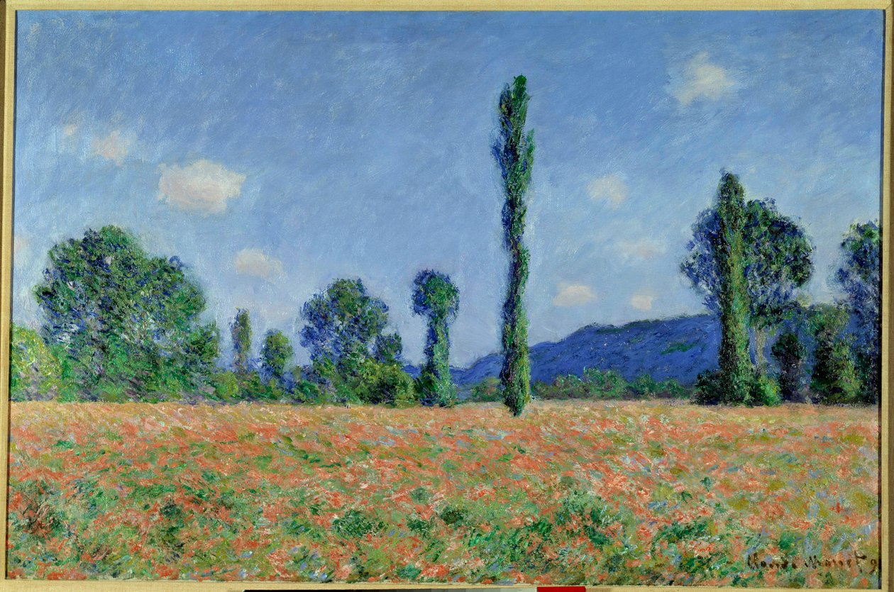 Poppy Field, 1890 (olje på lerret) av Claude Monet