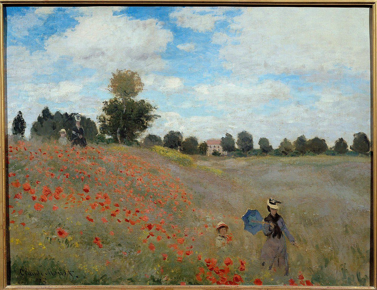 Valmuemarker nær Argenteuil av Claude Monet