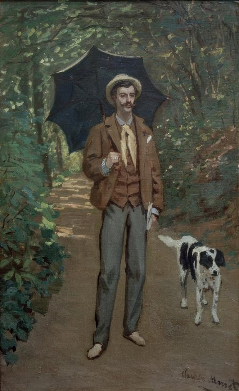 Portrett av Victor Jacquemont med en parasoll av Claude Monet