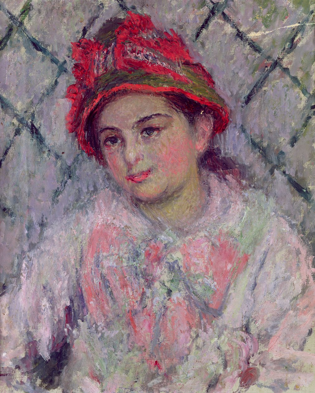Portrett av Blanche Hoschede (1864-1947) som en ung jente, ca. 1880 av Claude Monet