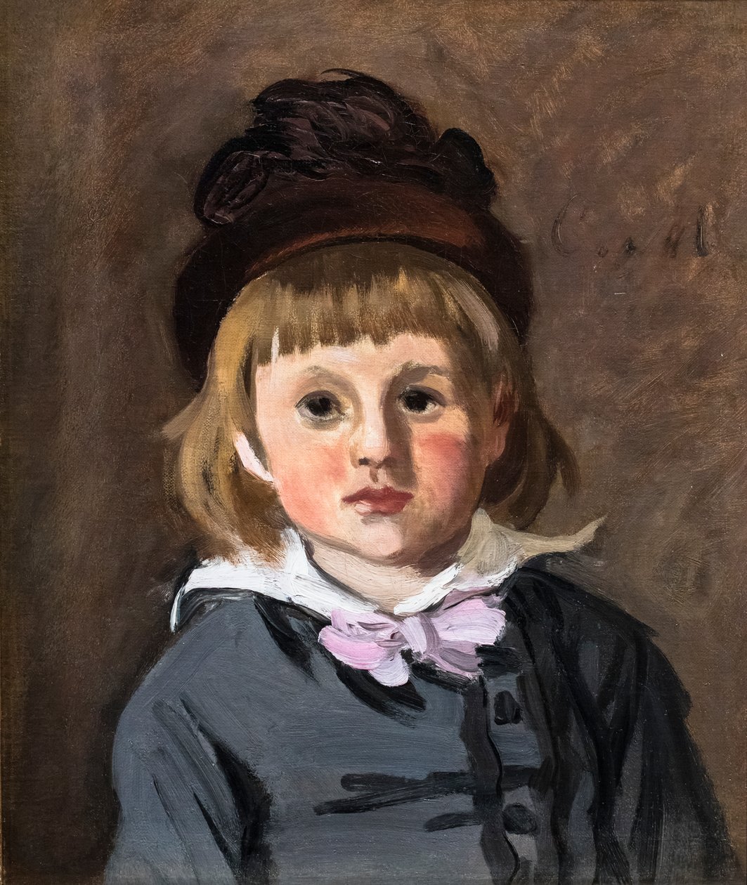 Portrett av Jean Monet i pompomhatt av Claude Monet