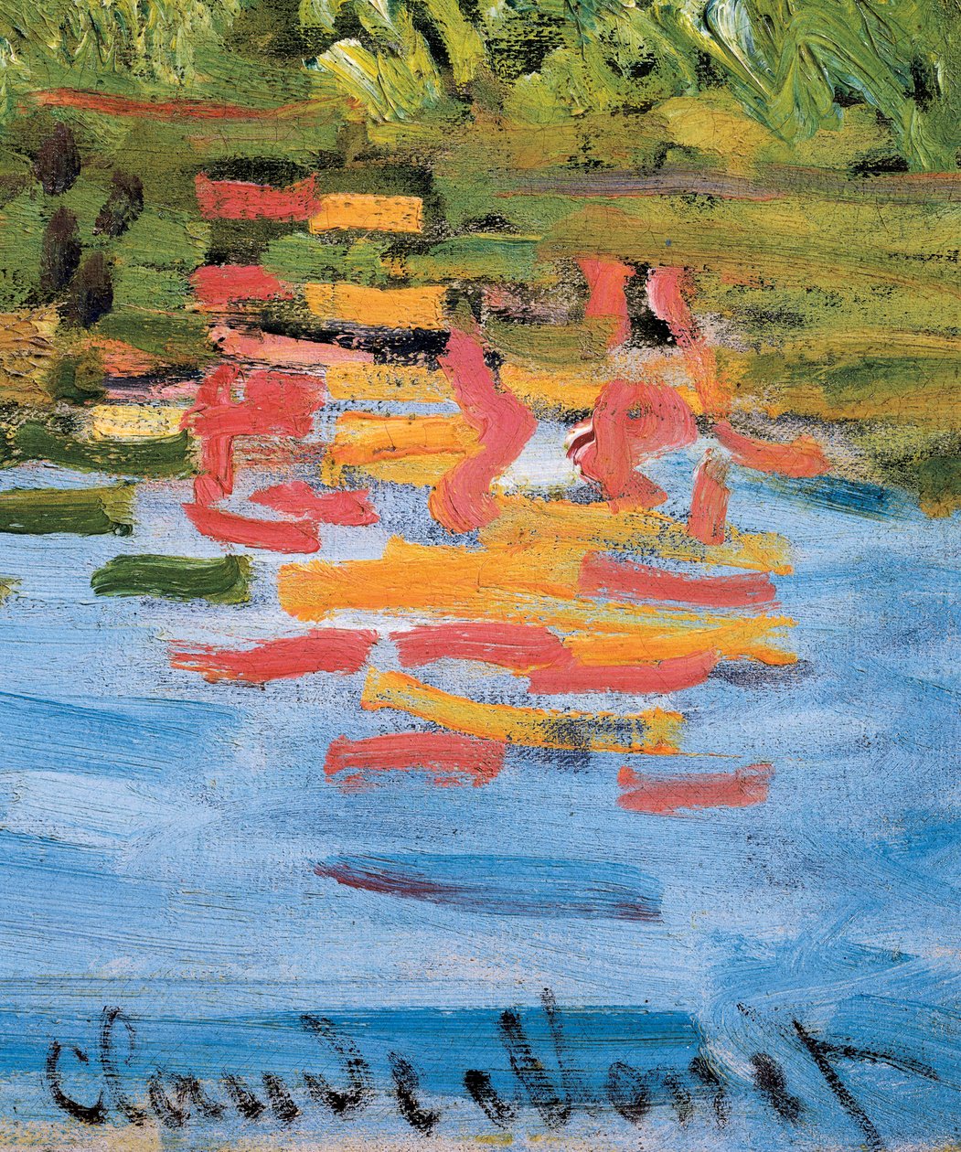 Regatta ved Argenteuil, detalj, ca. 1872 (olje på lerret) av Claude Monet