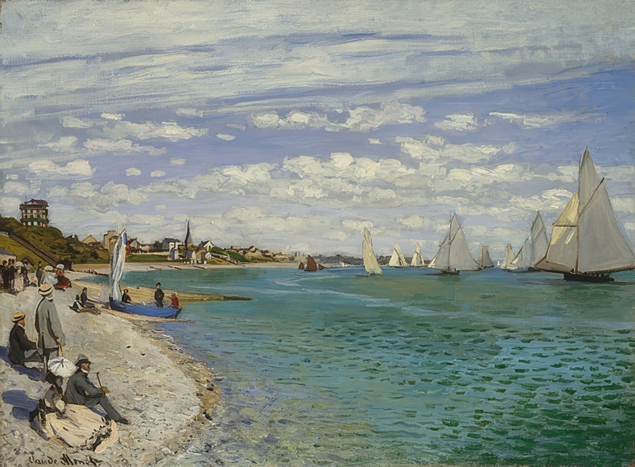 Regatta på Sainte-Adresse. 1867 av Claude Monet