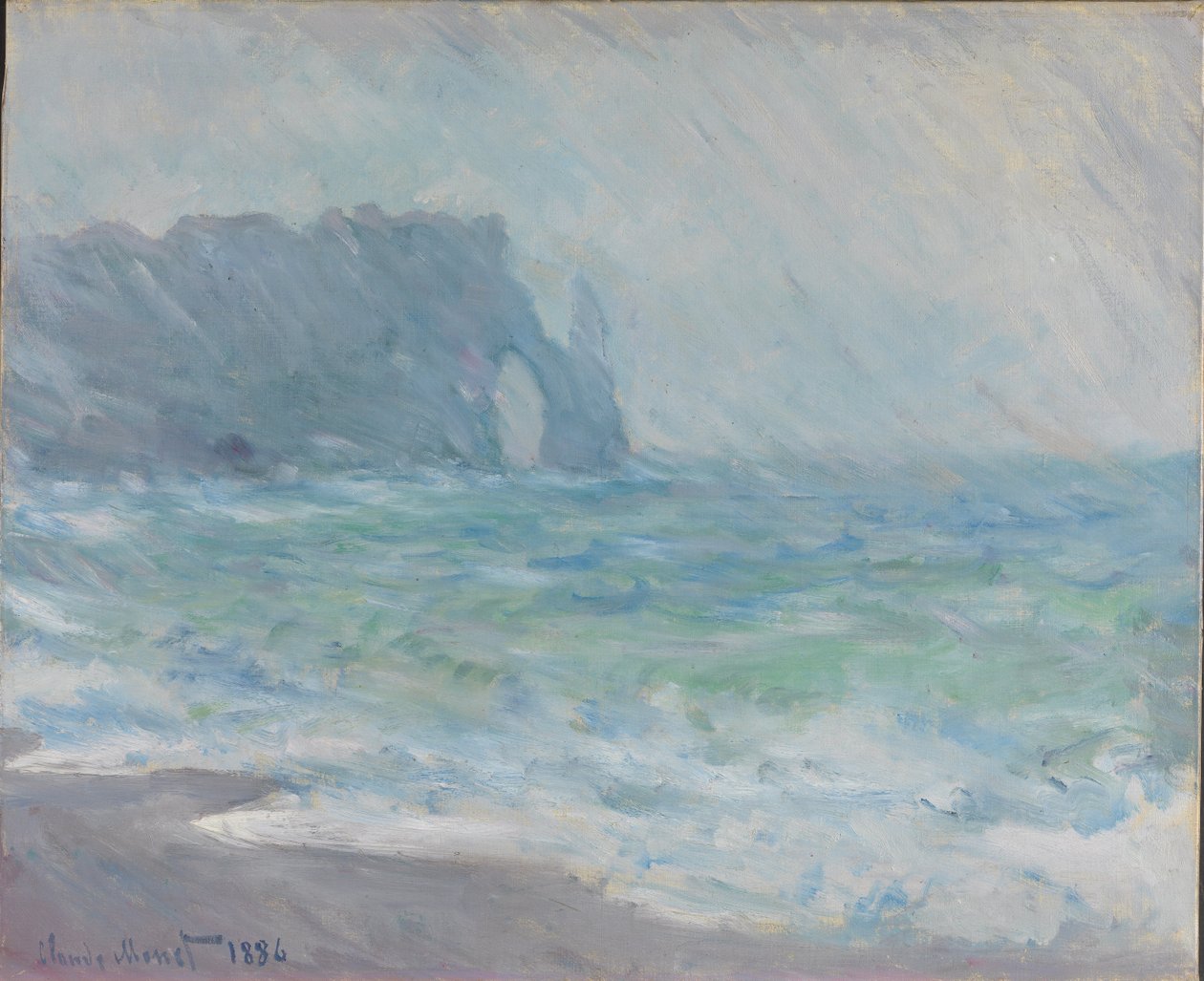 Regnvær, Etretat av Claude Monet